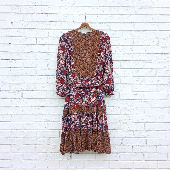Draper James Midi Fit And Flare Fall Paisley Dress - Picture 10 of 10